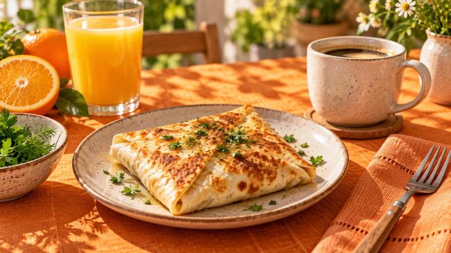 Конвертик с творогом и сыром