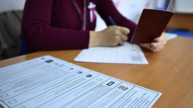 Работа избирательного участка на выборах депутатов Государственной Думы