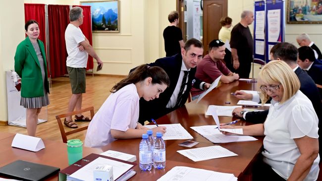 Голосование на выборах в Госдуму РФ в Алма-Ате