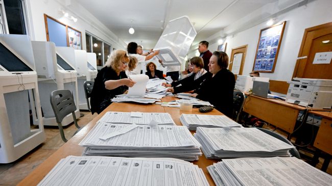 Подсчет голосов на выборах в Госдуму