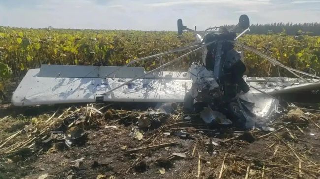 Место падения самолета сельхозавиации в Ульяновской области