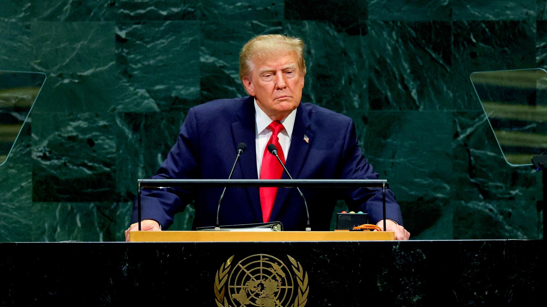 Президент США Дональд Трамп выступает на 81-й сессии Генеральной Ассамблеи ООН Президент США Дональд Трамп выступает на 81-й сессии Генеральной Ассамблеи ООН - РИА Новости, 1920, 22.09.2026