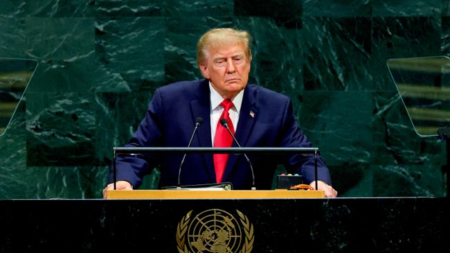 Президент США Дональд Трамп выступает на 81-й сессии Генеральной Ассамблеи ООН