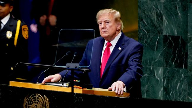 Президент США Дональд Трамп выступает на 81-й сессии Генеральной Ассамблеи ООН