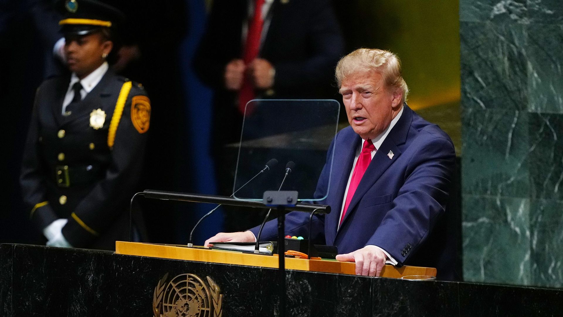 Президент США Дональд Трамп выступает на 81-й сессии Генеральной Ассамблеи ООН Президент США Дональд Трамп выступает на 81-й сессии Генеральной Ассамблеи ООН - РИА Новости, 1920, 22.09.2026