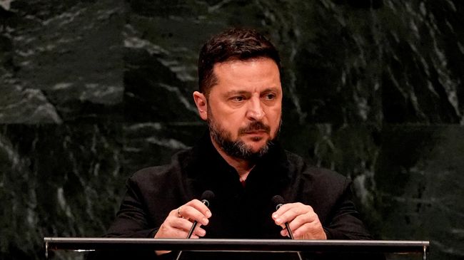 Владимир Зеленский выступает на 81-й сессии Генеральной Ассамблеи ООН в штаб-квартире ООН в Нью-Йорке