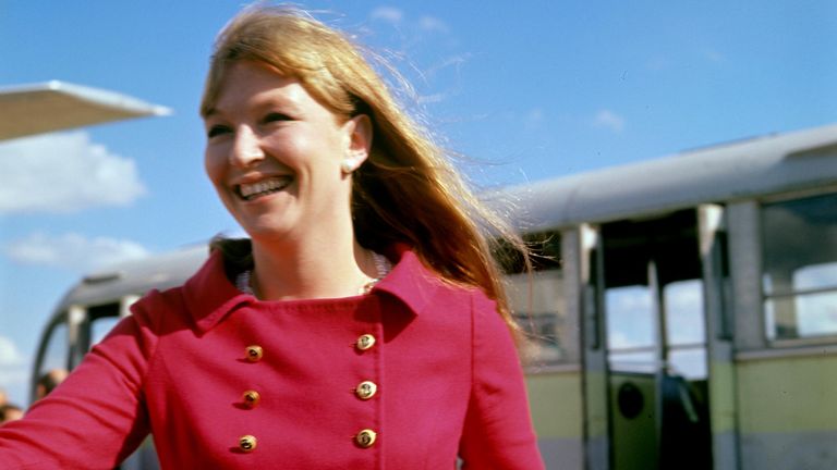 Марина Влади, французская актриса, в дни V Московского международного кинофестиваля в Москве