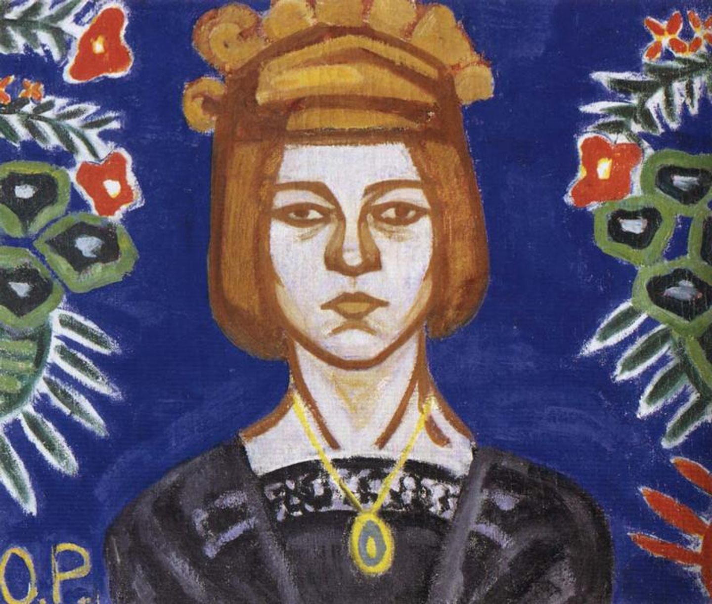 Репродукция картины Ольги Розановой Автопортрет, 1912 год Репродукция картины Ольги Розановой Автопортрет, 1912 год