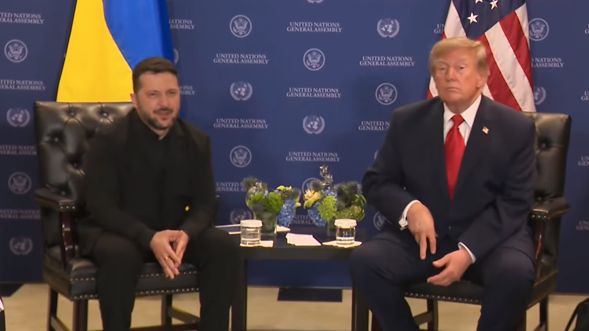 Владимир Зеленский и президент США Дональд Трамп во время встречи в Нью-Йорке. Кадр трансляции Владимир Зеленский и президент США Дональд Трамп во время встречи в Нью-Йорке. Кадр трансляции - РИА Новости, 1920, 26.09.2026