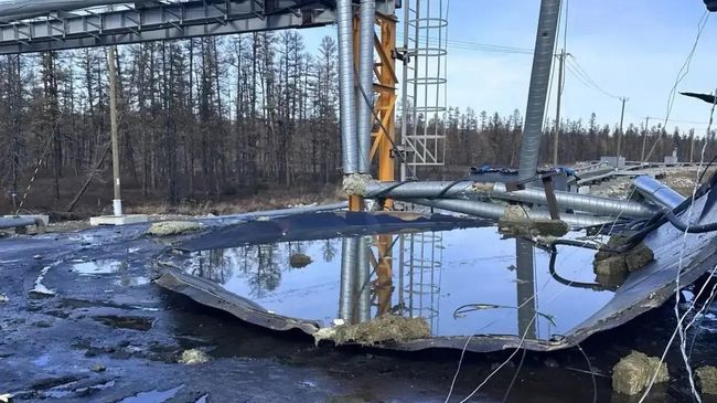 Место взрыва на территории Эльгинского угольного месторождения в Якутии