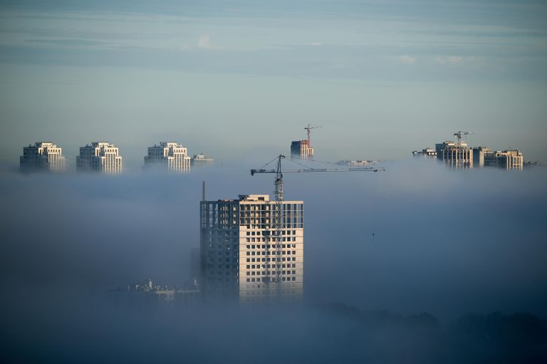 Утренний туман в Новосибирске