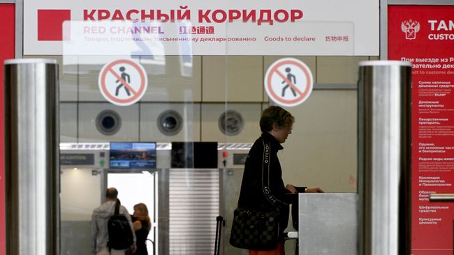 Пассажир в зоне таможенного контроля Пассажир в зоне таможенного контроля