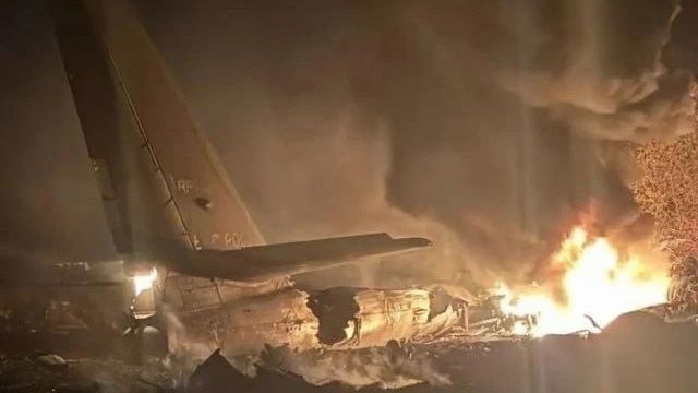 Пожар на месте крушения самолета Ту-95МС в Амурской области Пожар на месте крушения самолета Ту-95МС в Амурской области - РИА Новости, 1920, 29.09.2026