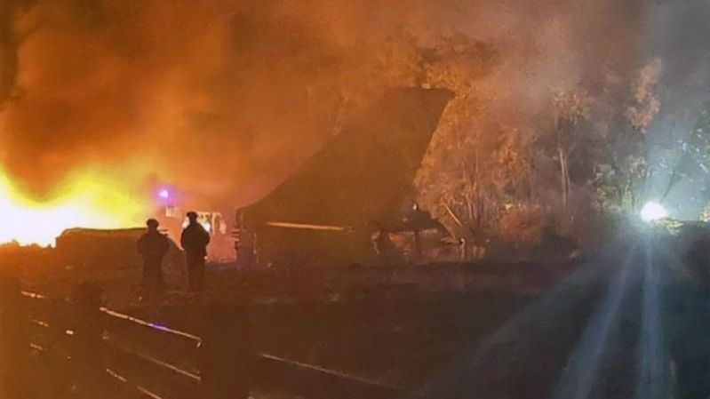 Пожар на месте крушения самолета Ту-95МС в Амурской области Пожар на месте крушения самолета Ту-95МС в Амурской области - РИА Новости, 1920, 29.09.2026