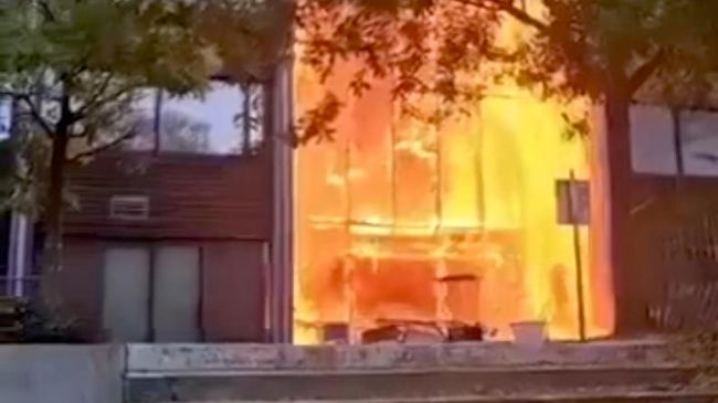 Пожар в школе города Нант на западе Франции 