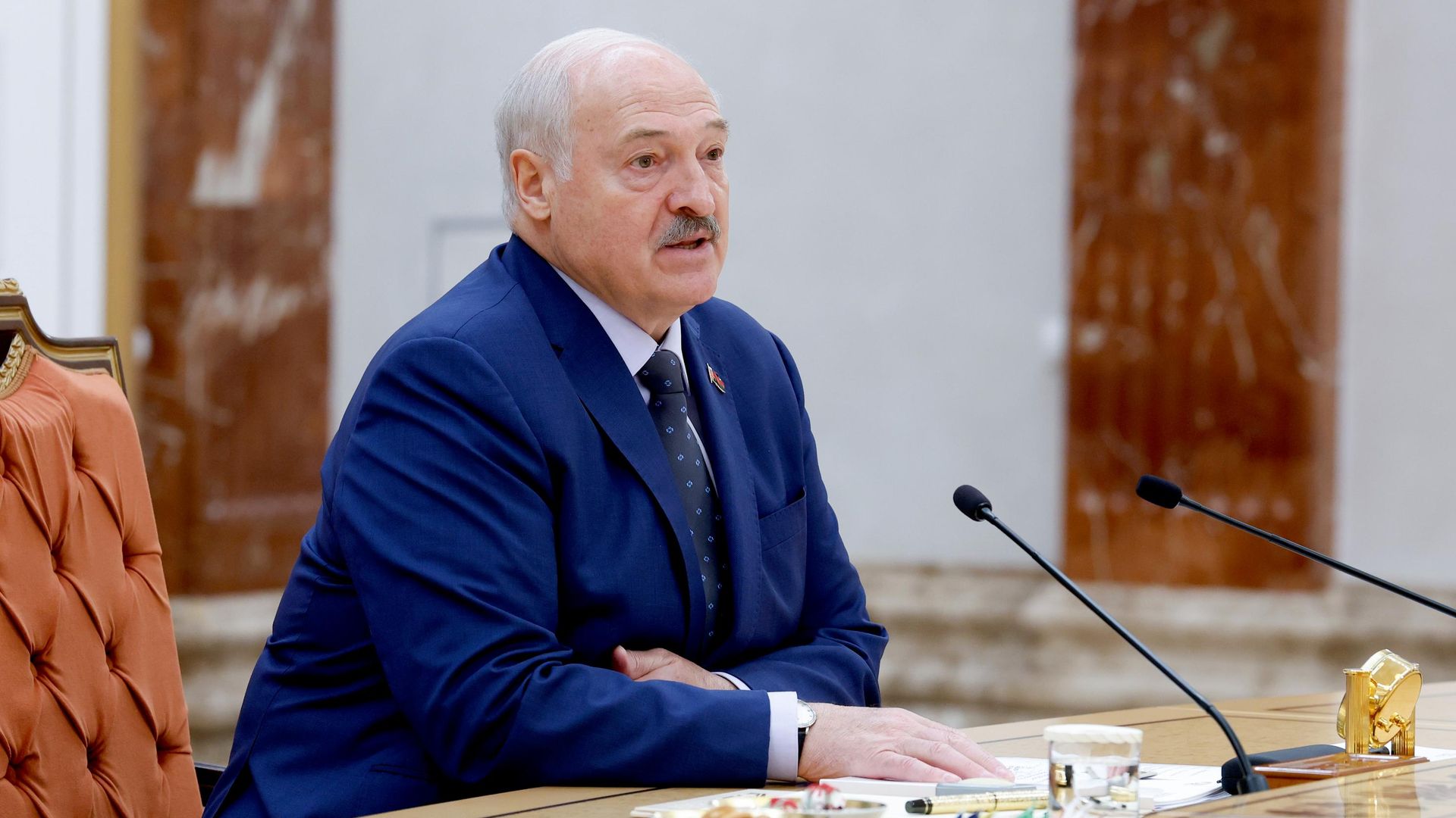 Президент Белоруссии Александр Лукашенко во время встречи с главами правительств государств - участников заседания Евразийского межправительственного совета в Минске. 2 октября 2026 Президент Белоруссии Александр Лукашенко во время встречи с главами правительств государств - участников заседания Евразийского межправительственного совета в Минске. 2 октября 2026 - РИА Новости, 1920, 02.10.2026