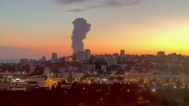 Возгорание танкера в акватории Черного моря