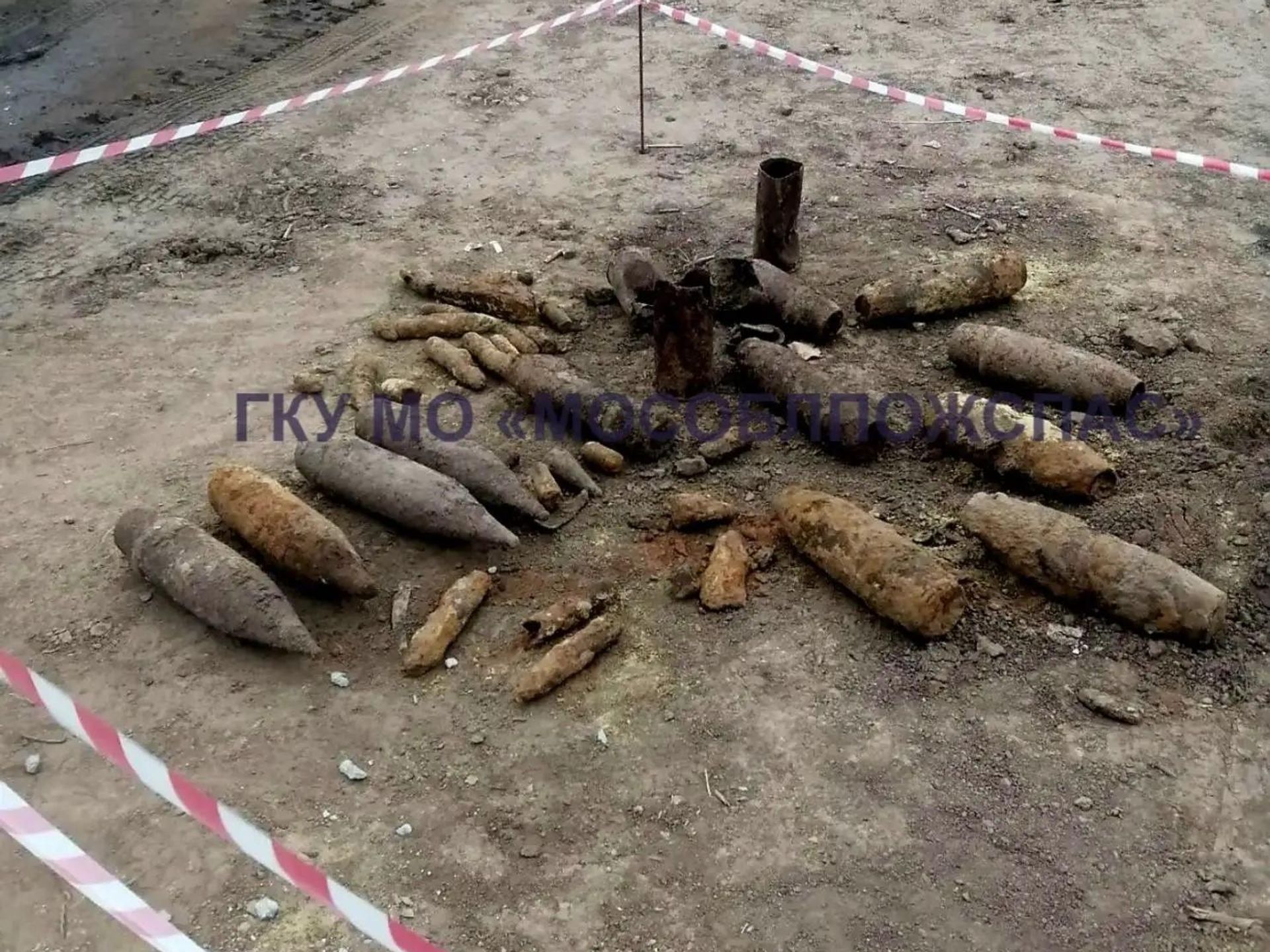 В котловане дома в Подмосковье нашли 28 боеприпасов времен войны