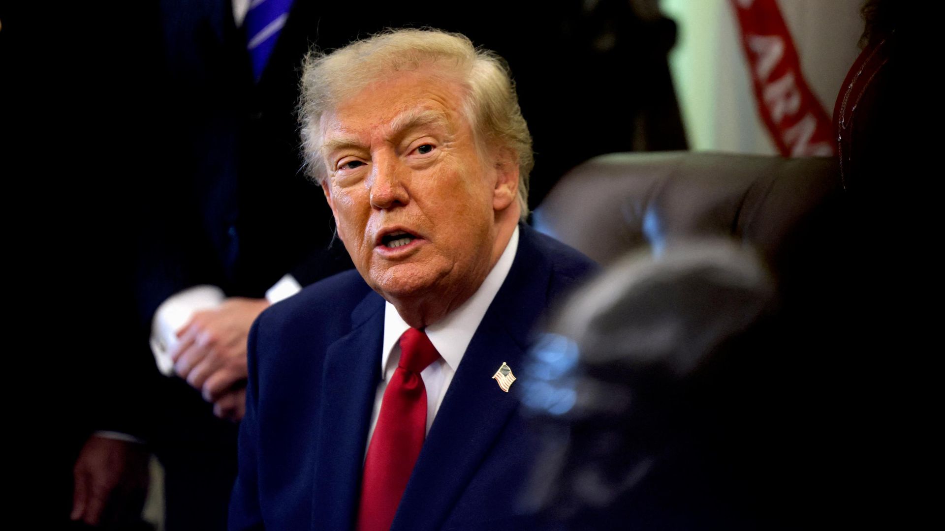 Президент США Дональд Трамп во время встречи с прессой в Белом доме Президент США Дональд Трамп во время встречи с прессой в Белом доме - РИА Новости, 1920, 07.10.2026