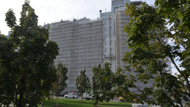 Ремонт фасада Дома на набережной в Москве