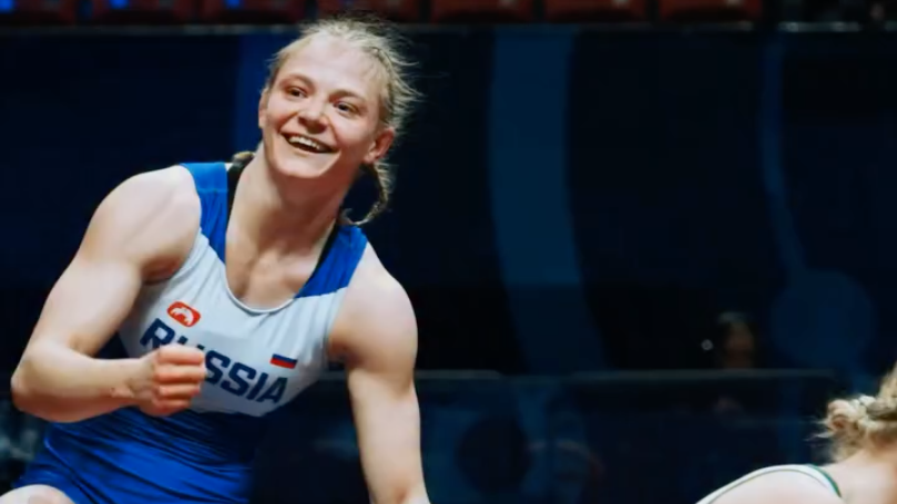 Алина Шевченко после победного поединка на чемпионате мира в Лас-Вегасе Алина Шевченко после победного поединка на чемпионате мира в Лас-Вегасе - РИА Новости, 1920, 16.10.2026