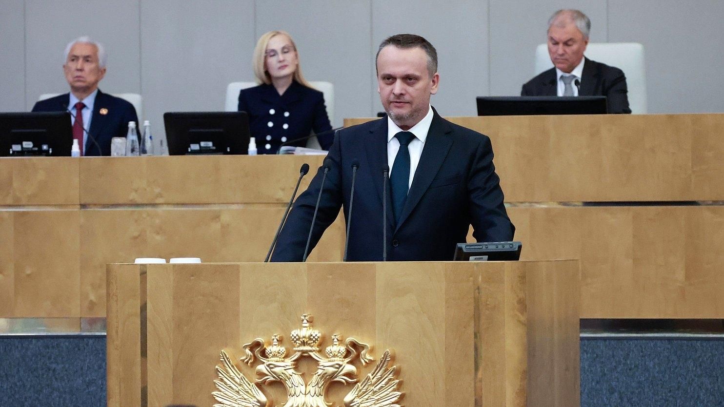 Кандидат на должность вице-премьера Андрей Никитин выступает на пленарном заседании Государственной Думы РФ. 21 октября 2026 Кандидат на должность вице-премьера Андрей Никитин выступает на пленарном заседании Государственной Думы РФ. 21 октября 2026 - РИА Новости, 1920, 21.10.2026