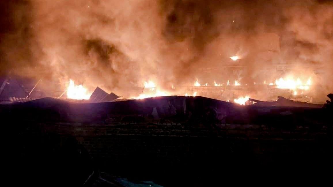 Пожар после взрыва в Полтаве. 23 октября 2026 Пожар после взрыва в Полтаве. 23 октября 2026 - РИА Новости, 1920, 23.10.2026