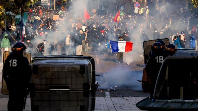Акция протеста в Марселе, Франция Акция протеста в Марселе, Франция