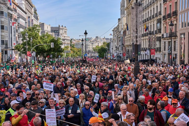 Акция протеста в Мадриде, Испания Акция протеста в Мадриде, Испания