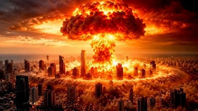 Премьер Израиля Биньямин Нетаньяху опубликовал ИИ-изображение ядерного удара по городу, похожему на Тель-Авив
