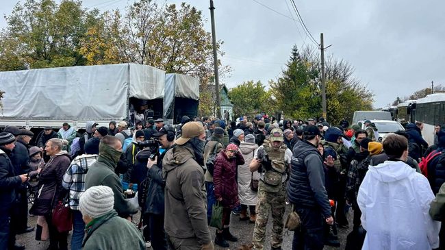 Эвакуация жителей Алешек Херсонской области