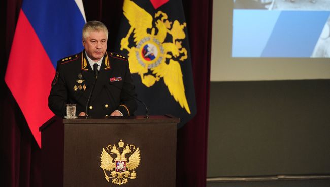 Министр внутренних дел РФ Владимир Колокольцев на коллегии МВД РФ. Архивное фото