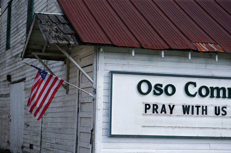 Часовня в Осо, недалеко от места, где в США сошел оползень Часовня в Осо, недалеко от места, где в США сошел оползень