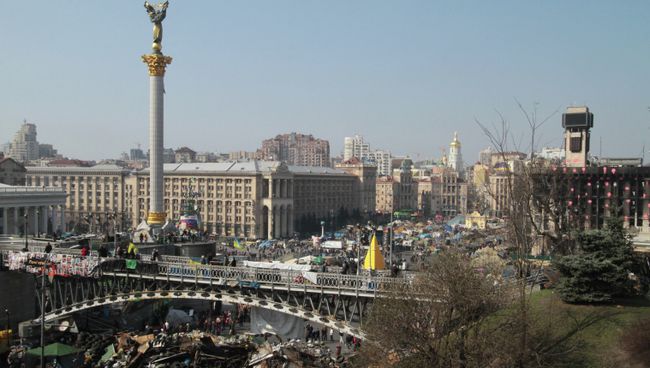 На площади Независимости в Киеве. Архивное фото На площади Независимости в Киеве. Архивное фото