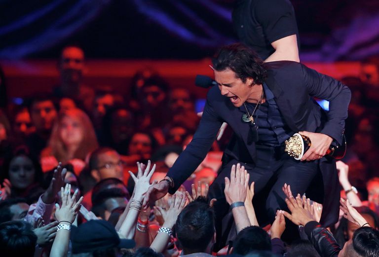 Британский киноактёр Орландо Блум на церемонии вручения премии MTV Movie Awards Британский киноактёр Орландо Блум на церемонии вручения премии MTV Movie Awards