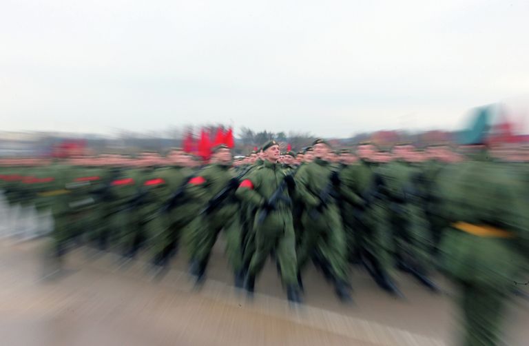 Репетиция парада Победы в подмосковном Алабине