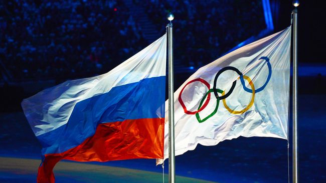 Флаги России и МОК Флаги России и МОК