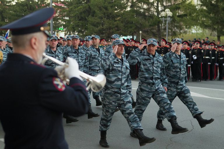 Репетиция Парада Победы в Томске