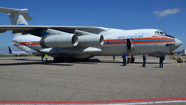 Самолет Ил-76 МЧС России. Архивное фото Самолет Ил-76 МЧС России. Архивное фото