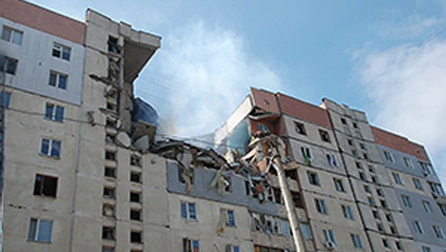 На месте взрыва в доме в украинском Николаеве