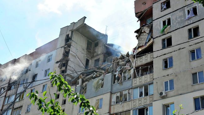 Взрыв в девятиэтажном доме в украинском Николаеве
