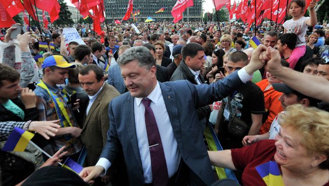 Кандидат в президенты Украины Петр Порошенко