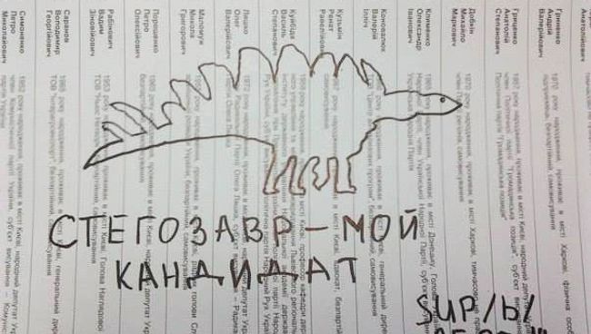 Фото испорченных бюллетеней: как голосовала Украина Фото испорченных бюллетеней: как голосовала Украина