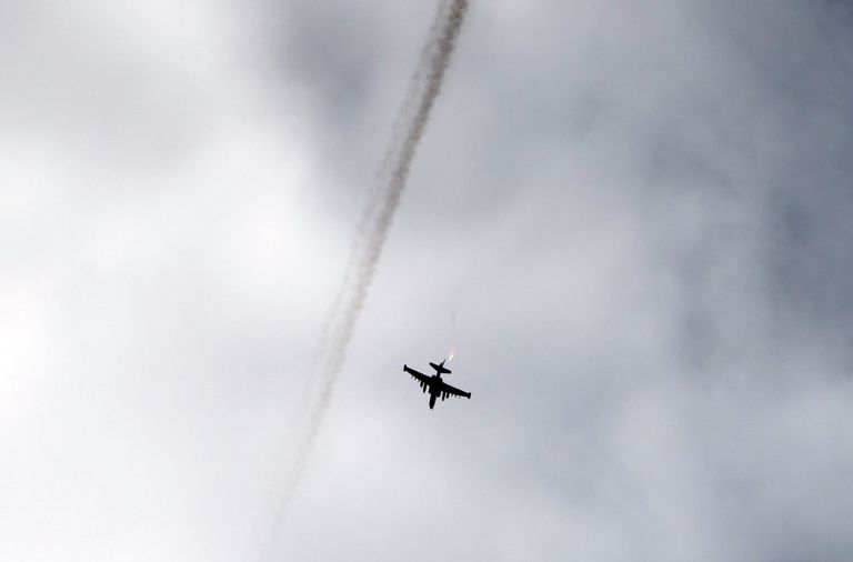 Работа украинской боевой авиации на окраинах Славянска