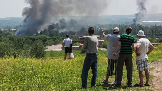 Ситуация в Славянске. Архивное фото Ситуация в Славянске. Архивное фото