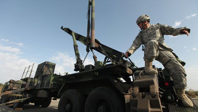 Армейский зенитно-ракетный комплекс Patriot вооруженных сил США. Архивное фото