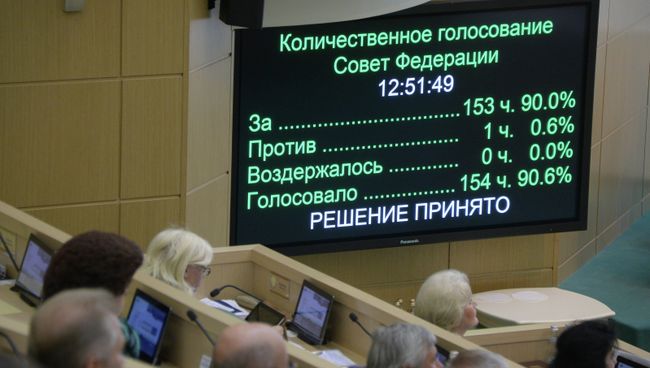 Заседание Совета Федерации РФ. Архивное фото