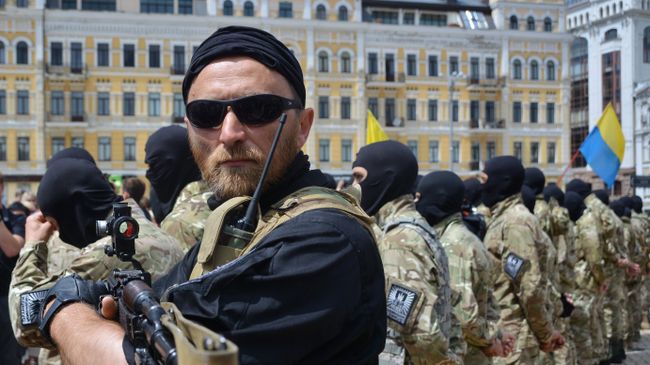 Присяга батальона Азов в Киеве. Архивное фото