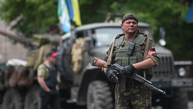 Украинские военные в Славянске. Архивное фото