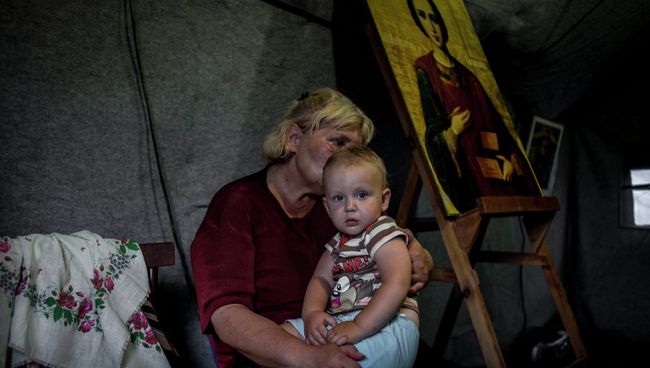 Беженцы из Украины. Архивное фото Беженцы из Украины. Архивное фото